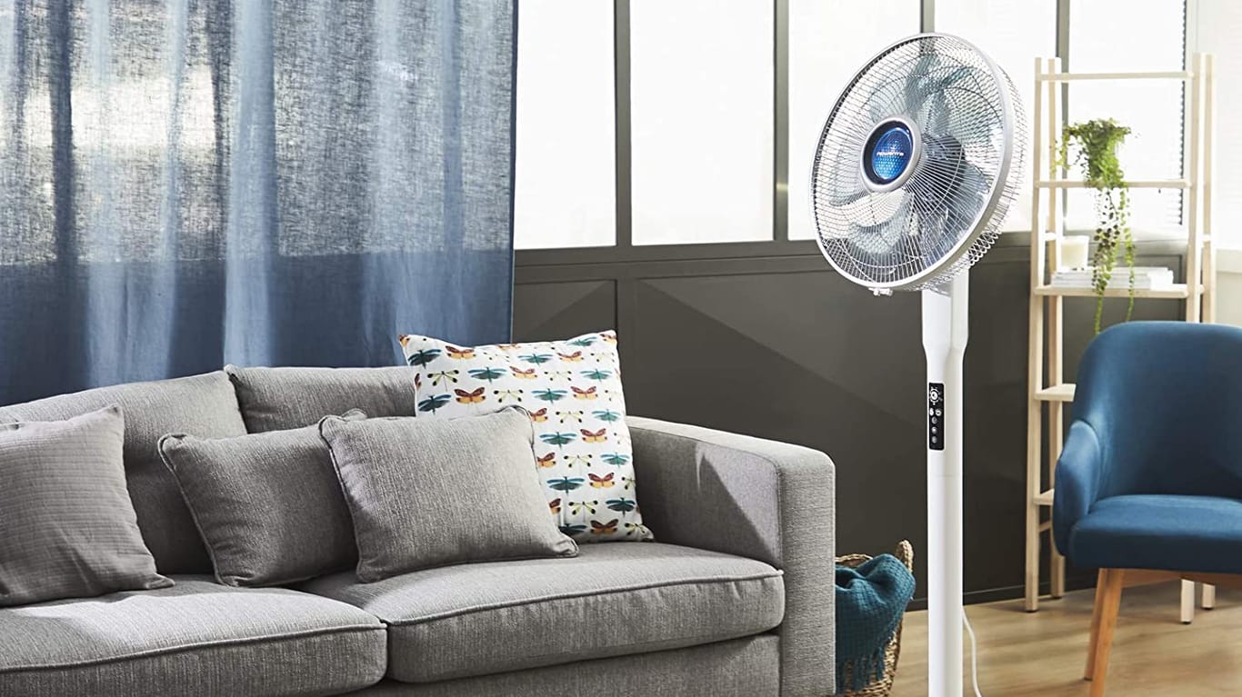 Abkühlung: Sparen Sie heute unter anderem bei Ventilatoren, einem Sonnenschirm und einer Eiswürfelmaschine.