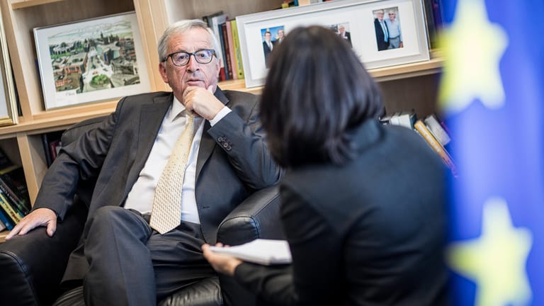 Juncker über gemeinsame europäische Schulden: "Als ich das 2009 vorschlug, hat man mich ja in Frankfurt an Kreuzen festgenagelt. Jetzt kommt der Vorschlag aus Deutschland – gut."