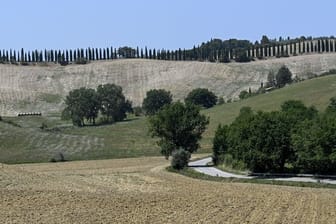 Auf den weißen Schotterpisten der Toskana nimmt der die WorldTour der Radprofis wieder Fahrt auf.