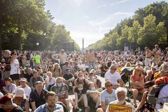 Demonstration gegen Corona-Beschränkungen