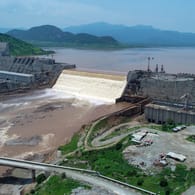 Der Grand-Ethiopian-Renaissance-Staudamm: Der künftig größte Damm Afrikas sorgt seit Jahren für Streit zwischen Äthiopien, Ägypten und dem Sudan.