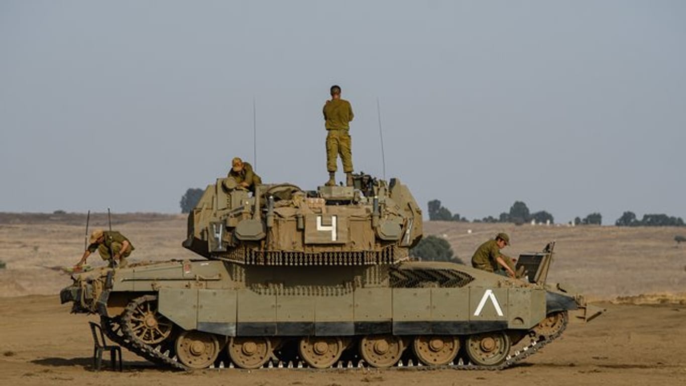 Israelische Soldaten kontrollierten die Golanhöhen.