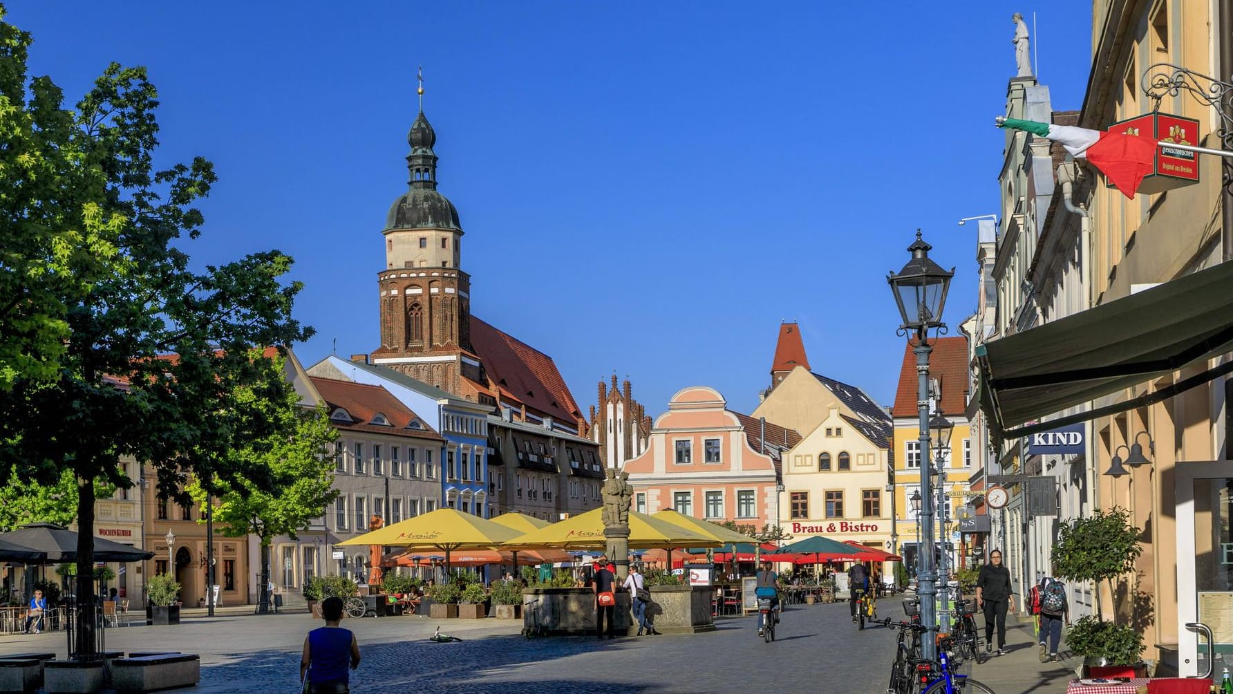 Der Altmarkt in Cottbus: In der brandenburgischen Stadt wurde das Auto einer Grünen-Politikerin angegriffen.