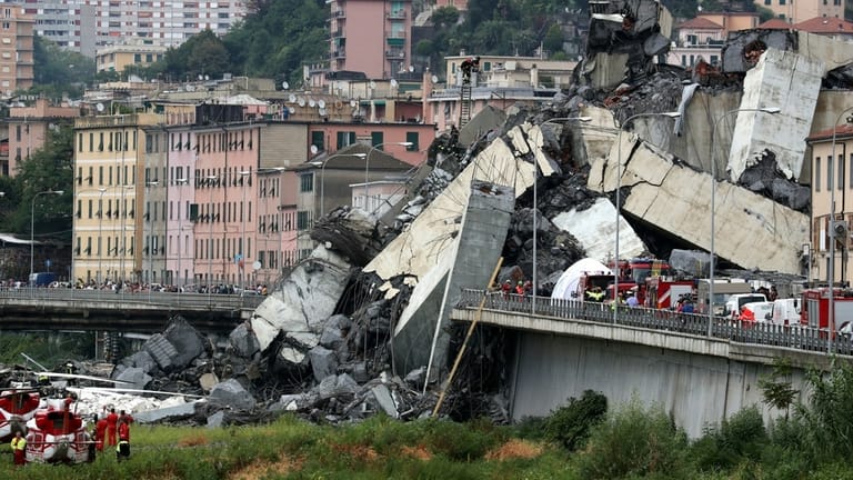 43 Menschen kamen beim Brückeneinsturz am 14. August 2018 in Genua ums Leben.