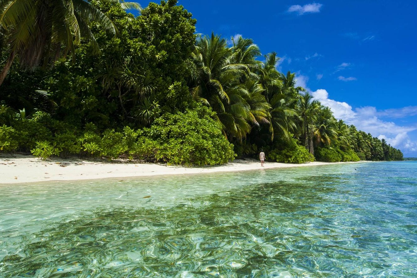 Ein mikronesisches Atoll: Drei Männer sind auf einer einsamen Pazifikinsel gestrandet. (Symbolfoto)