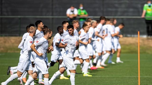 Borussia Mönchengladbach bat zum Training.