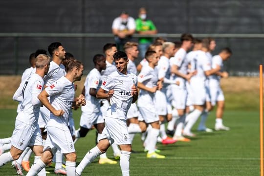Borussia Mönchengladbach bat zum Training.