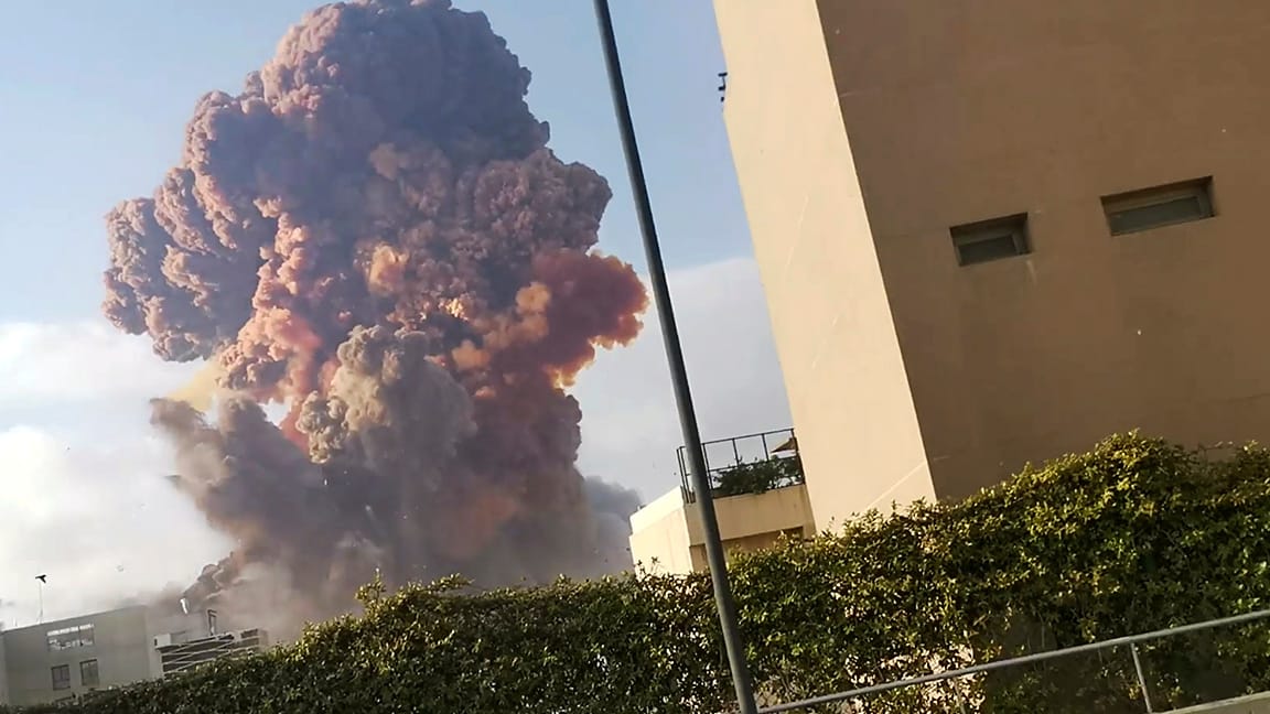 Die Explosionen erschütterten Beirut und waren bis in Vororte zu hören.