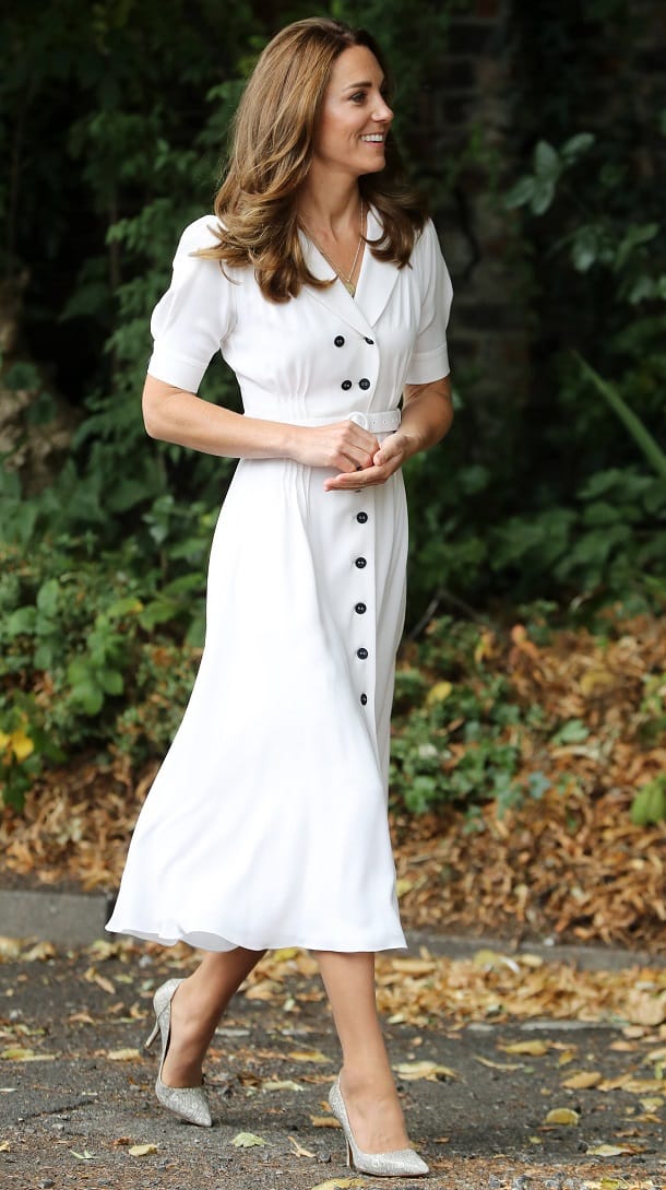 Für den Termin wählte Herzogin Kate ein Kleid der Designerin Suzannah.