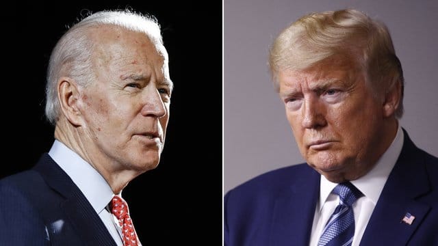 Joe Biden (l) will im November Amtsinhaber Donald Trump herausfordern. Joe Biden (l) will im November Amtsinhaber Donald Trump herausfordern.