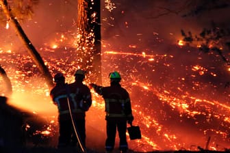 Feuersbrunst: Brände wie dieser im Chiberta-Wald hielten den Südwesten Frankreichs in Atem.