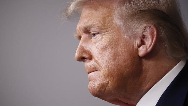 US-Präsident Donald Trump während einer Pressekonferenz im Weißen Haus. US-Präsident Donald Trump während einer Pressekonferenz im Weißen Haus.