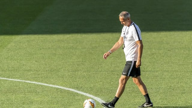 Eintracht-Cheftrainer Adi Hütter will mit seinem Team die Sensation schaffen.