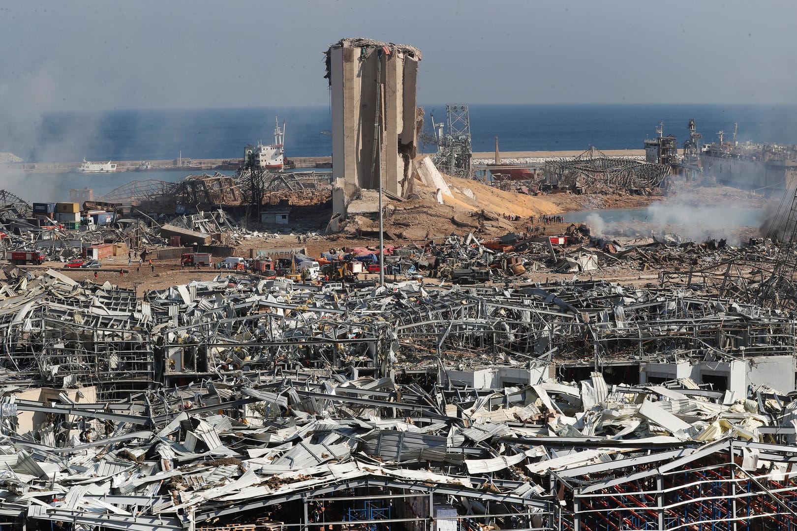 Gebäude in Trümmern in Beirut: Nach einer verheerenden Explosion wird noch immer nach der Ursache geforscht.