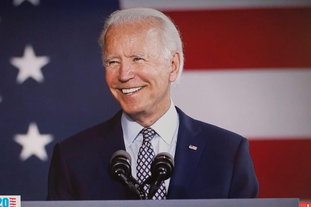 Joe Biden: Der US-Präsidentschaftskandidat amüsiert sich über seinen Kontrahenten.