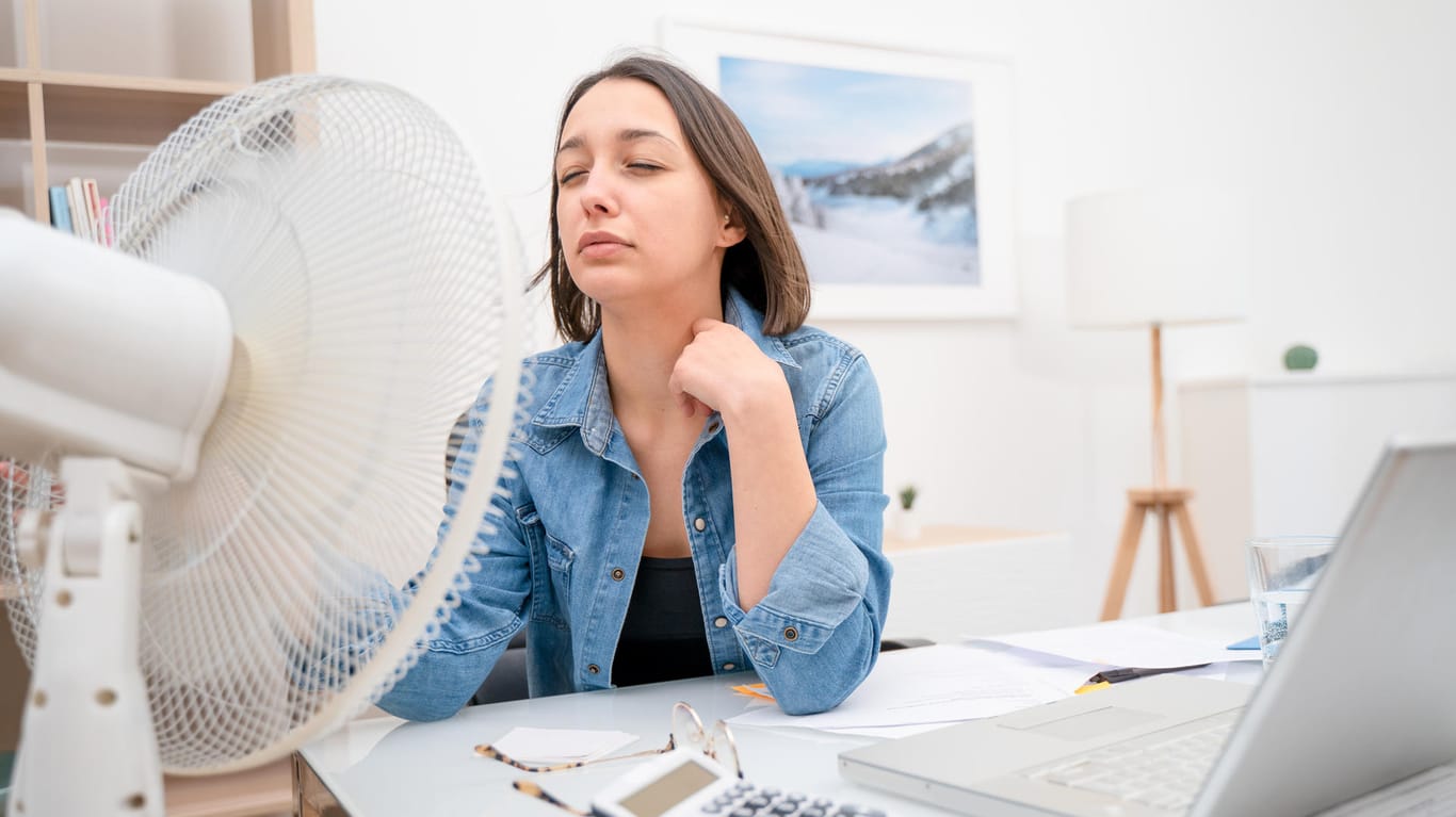 Ventilator: Bei hohen Temperaturen werden in vielen Büroräumen Ventilatoren aufgestellt.