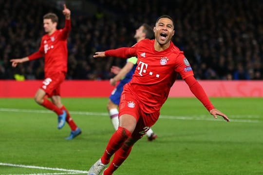 Bayerns Stürmer Serge Gnabry will auch gegen den FC Chelsea treffen.