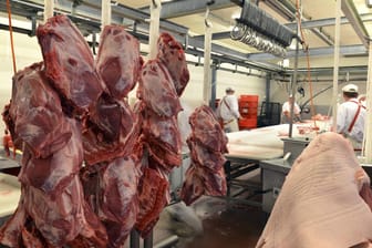 Fleischproduktion (Archivbild): In Deutschland wurde weniger Fleisch hergestellt.