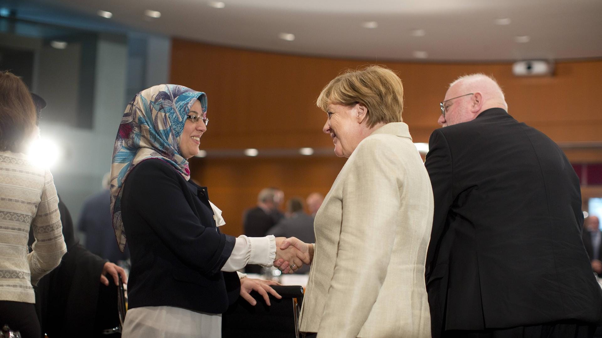 Nurhan Soykan: Die stellvertretende Vorsitzende des "Zentralrats der Muslime" traf Bundeskanzlerin Angela Merkel 2015.