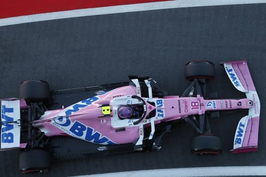 Das Team Racing Point wurde für angeblich illegale Kopien von Bauteilen bestraft: Lance Stroll beim Training.