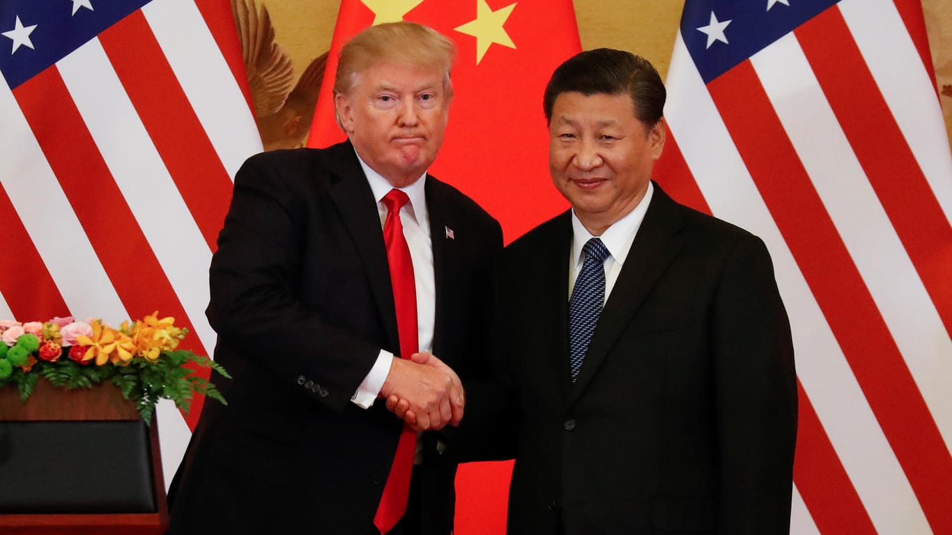 Donald Trump, Xi Jinping (2017 in Peking): Ringen um die technologische Vorherrschaft.