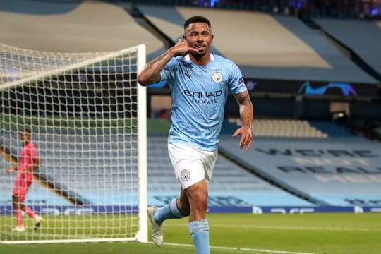 Gabriel Jesus von Manchester City feiert seinen Treffer zum 2:1 gegen Real Madrid.