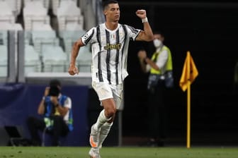 Cristiano Ronaldo bejubelt sein Tor für Juventus Turin zum 1:1 gegen Olympique Lyon.