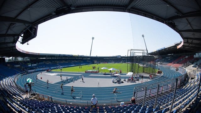 Ohne Publikum kämpfen die Leichtathleten um die Titel bei den deutschen Meisterschaften.