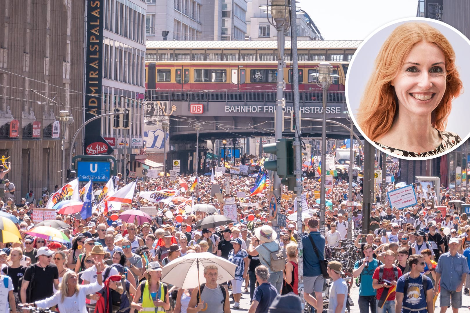 Gegen Corona-Auflagen: Am 1. August demonstrieren nach Angaben der Polizei etwa 20.000 Menschen in Berlin.