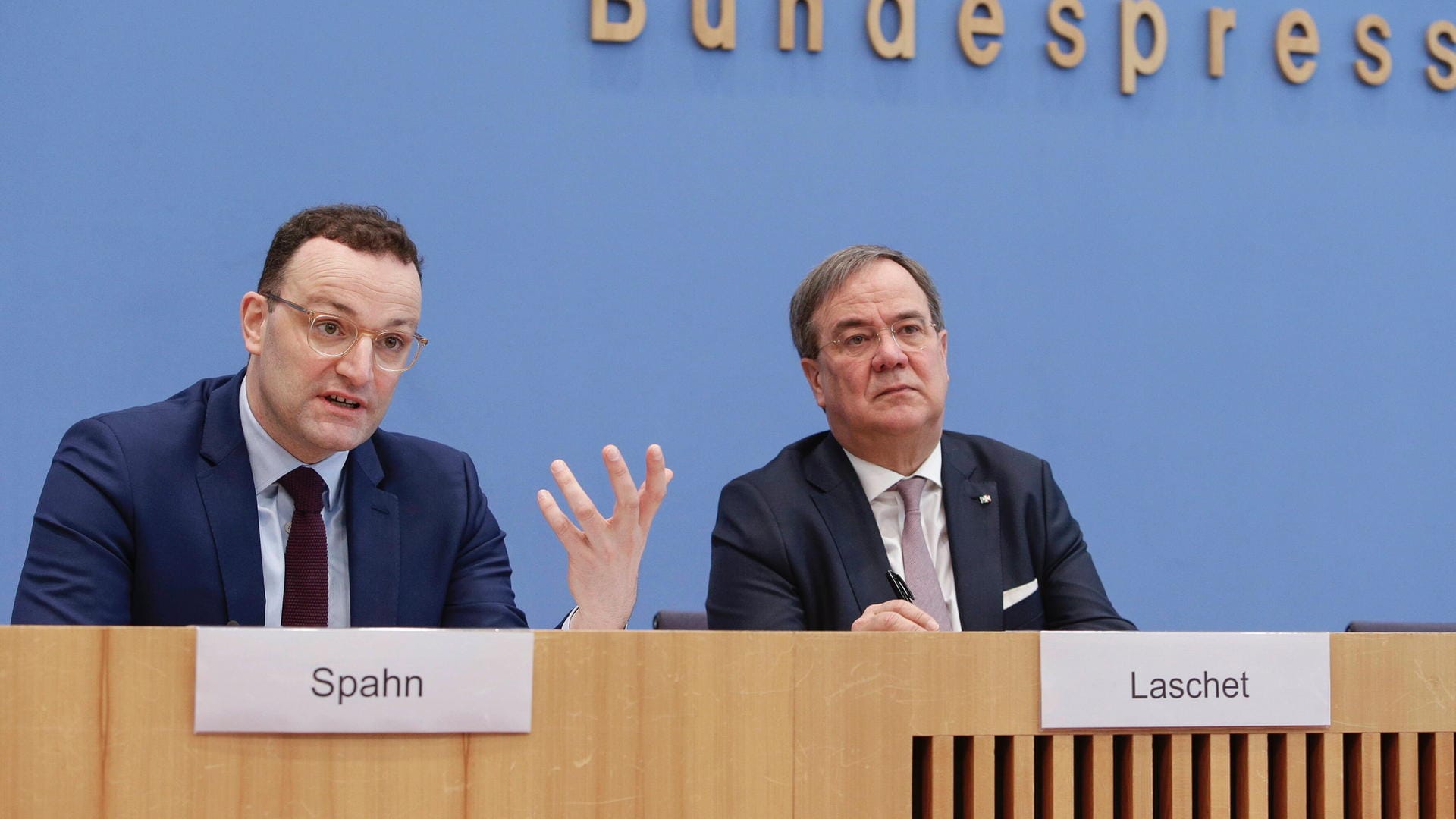 "Eine Teamlösung": Pressekonferenz am 25. Februar mit Armin Laschet und Jens Spahn zur Zukunft der CDU Deutschlands.