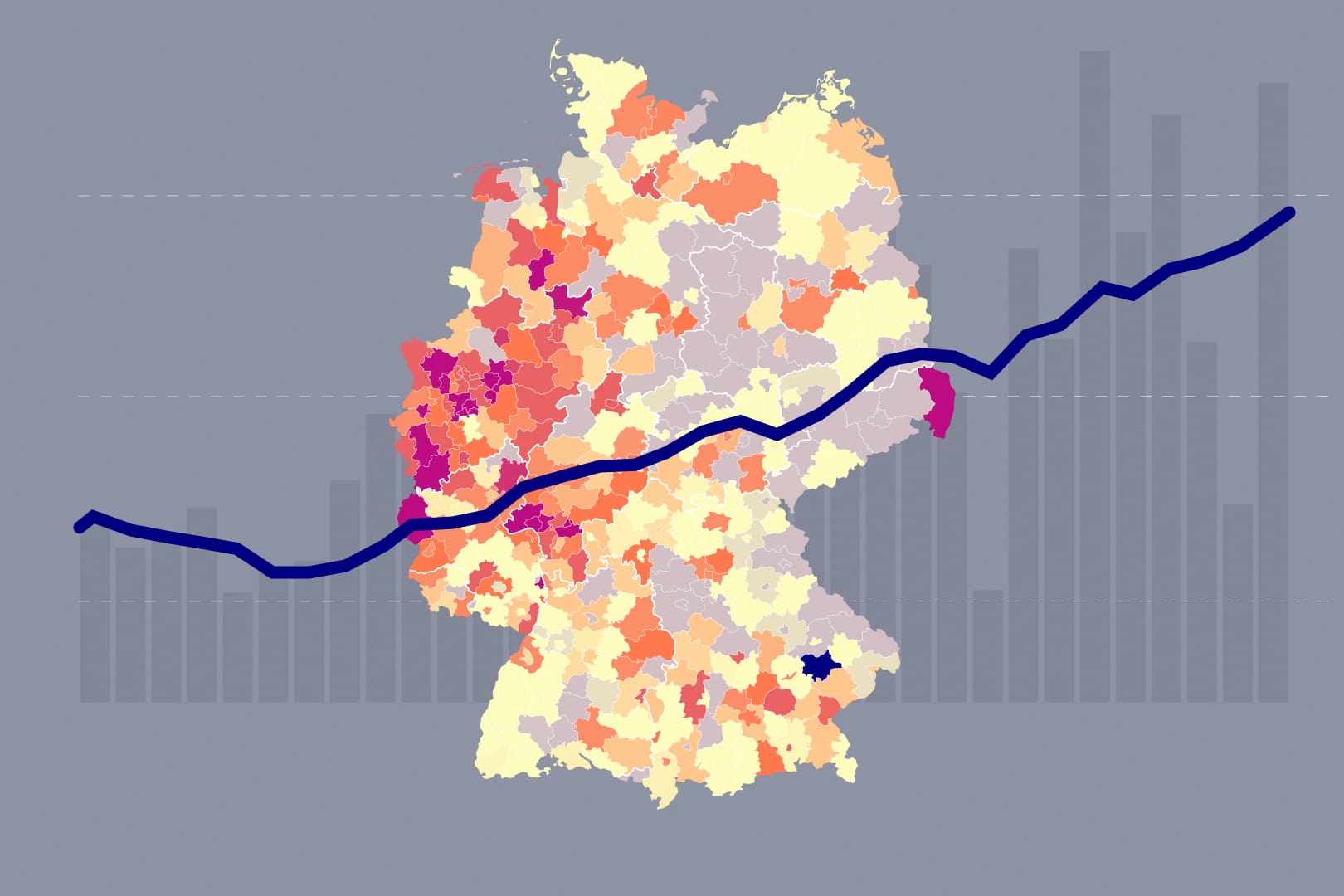 Animation zeigt Corona-Trend in Deutschland