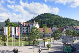 Blick auf Bad Herrenalb im Schwarzwald: Ein Mann hat in der Stadt Polizisten attackiert und drei von ihnen verletzt.