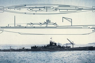 U-Boot vom Typ "I-400" (Bildcombo t-online.de): Mit dieser Angriffswaffe wollte Japan die USA bezwingen.
