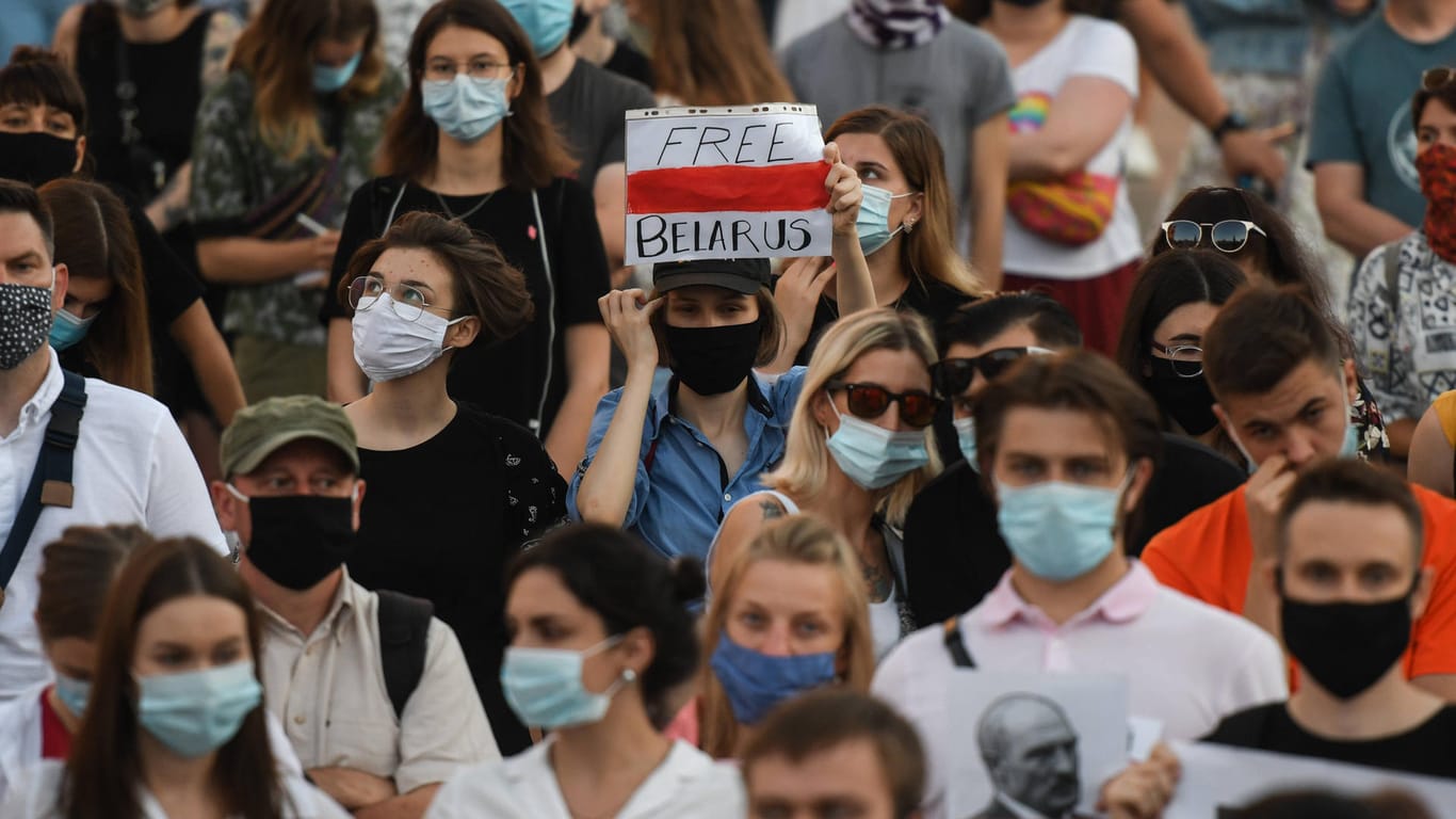 Proteste in Belarus: Tausende Demonstranten sind festgenommen worden.