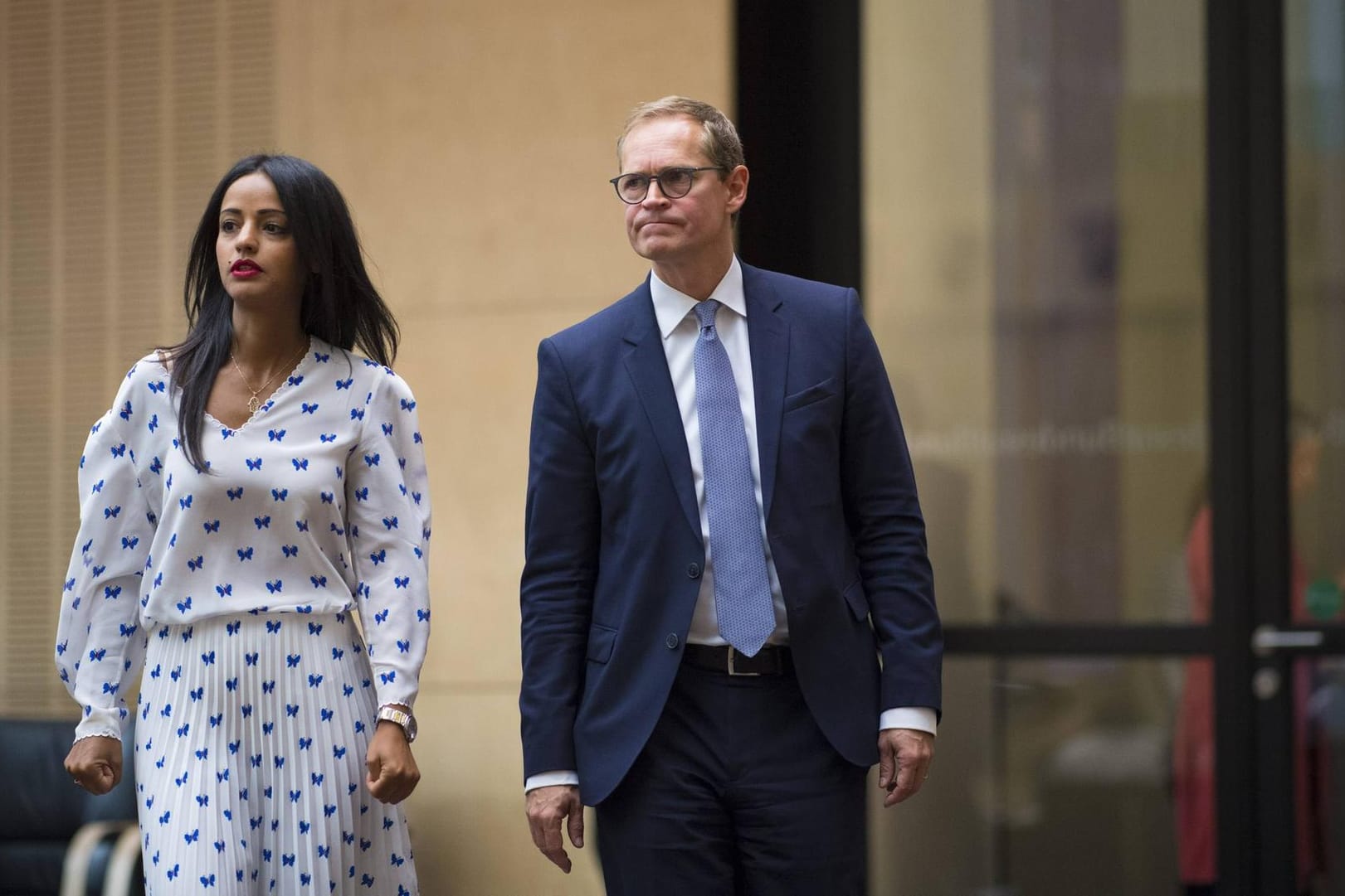 Sawsan Chebli und Michael Müller: Die beiden werden bei der Bundestagswahl 2021 zu Konkurrenten.