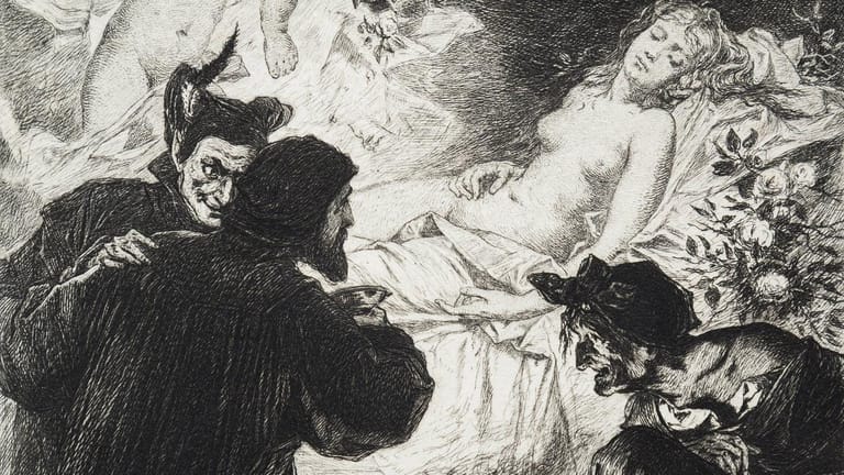 Illustration des Goethe-Dramas Faust von 1873: Der Dichter war Mitglied der Illuminaten.