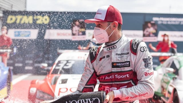 Zu früh gefreut: René Rast muss seinen Sieg vom zweiten DTM-Rennen in Spa-Francorchamps wieder abgeben. Zu früh gefreut: René Rast muss seinen Sieg vom zweiten DTM-Rennen in Spa-Francorchamps wieder abgeben.