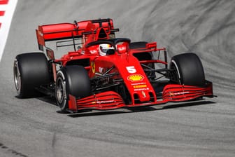 Sebastian Vettel im Ferrari: Das Training in Spanien lief erneut enttäuschend.