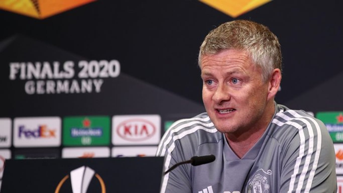 Der United-Cheftrainer Solskjaer steht vor dem Europa League-Halbfinale bei der Pressekonferenz Rede und Antwort.