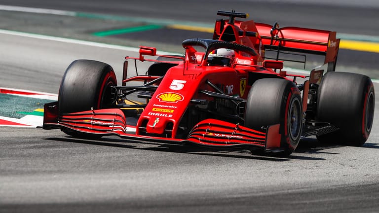 Erfolgserlebnis: Sebastian Vettel auf der Strecke in Barcelona.