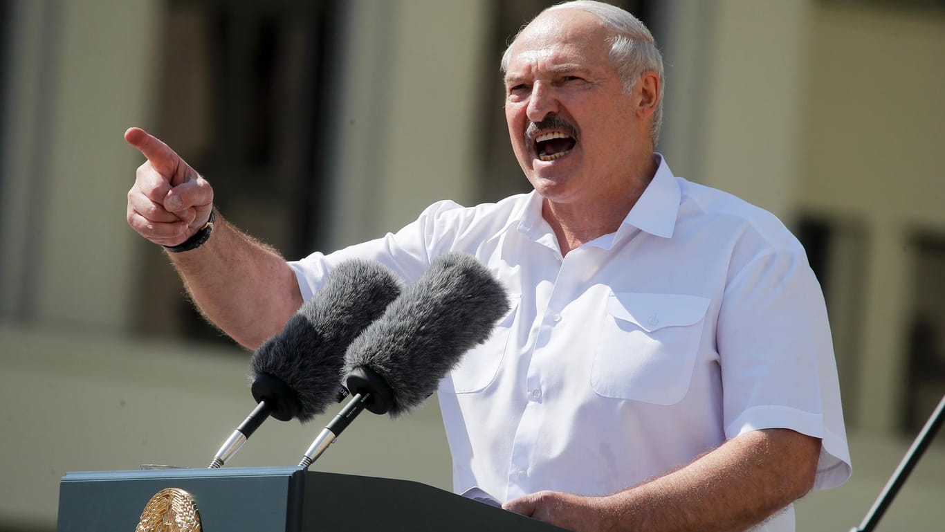 Präsident Lukaschenko: Am Wahlergebnis gibt es international erhebliche Zweifel.