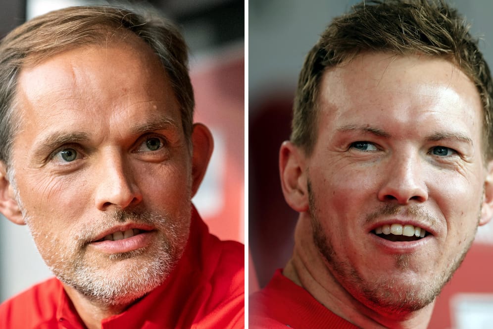 Thomas Tuchel (l) oder Julian Nagelsmann (r): einer der beiden erreicht das Finale.