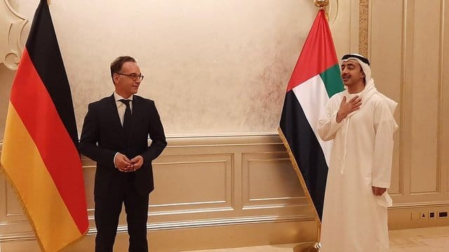 Heiko Maas (l), Bundesaußenminister, trifft Abdullah bin Said Al Nahjan, Außenminister der Vereinigten Arabischen Emirate. Heiko Maas (l), Bundesaußenminister, trifft Abdullah bin Said Al Nahjan, Außenminister der Vereinigten Arabischen Emirate.