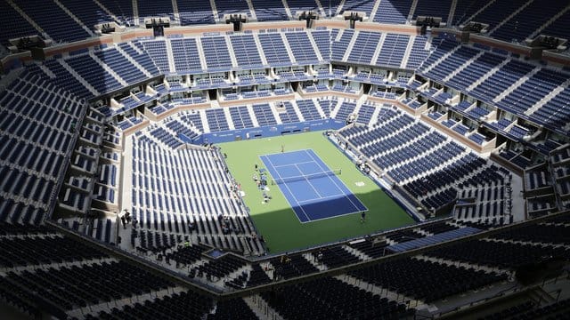Im Vorfeld der US Open finden zur Coronavirus-Vorsorge Testreihen statt. Im Vorfeld der US Open finden zur Coronavirus-Vorsorge Testreihen statt.