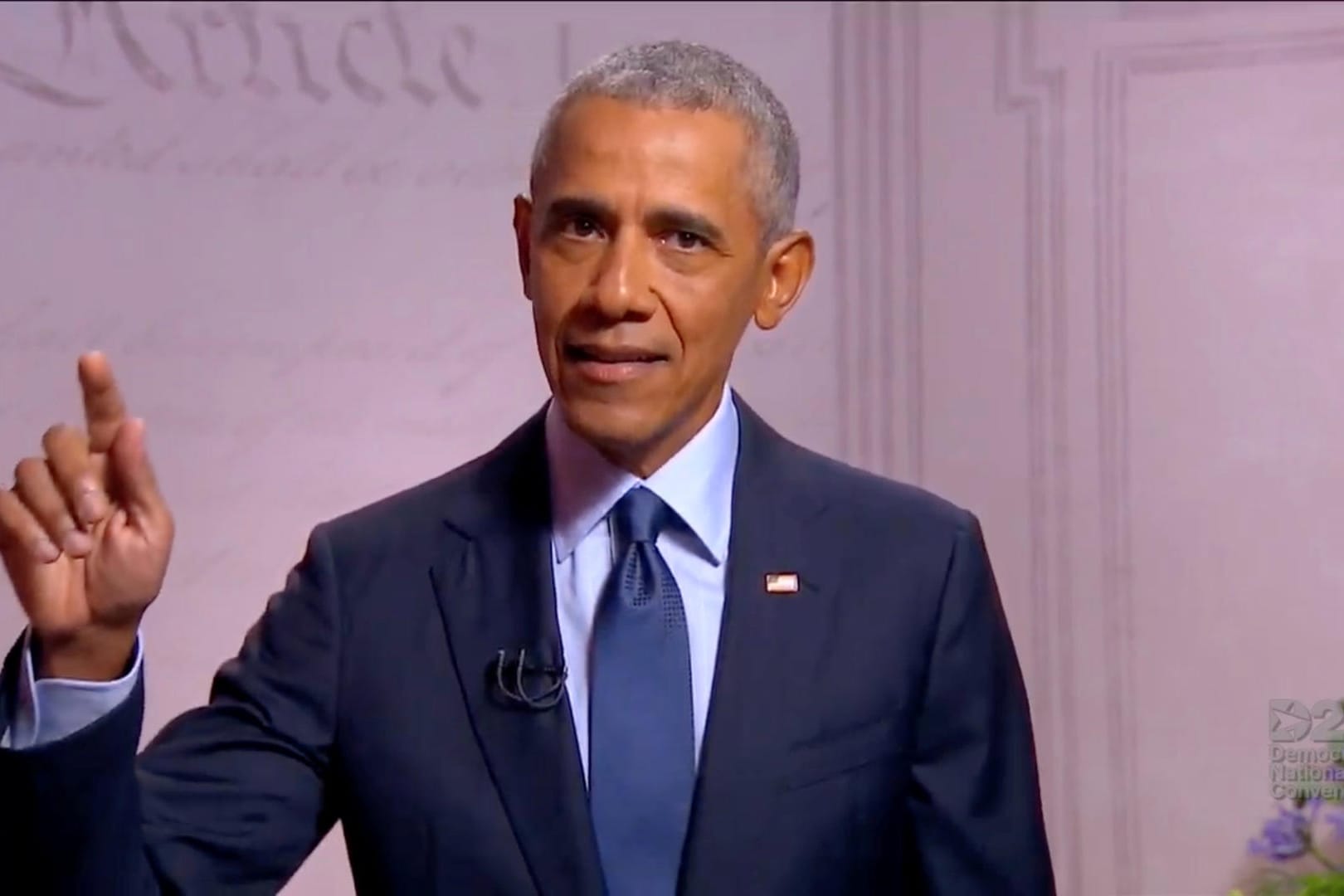 Barack Obama beim Parteitag der Demokraten: Der Ex-Präsident wirft Donald Trump Verantwortungslosigkeit vor.