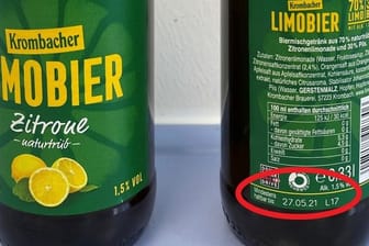 Die Krombacher Brauerei ruft das Produkt "Limobier Zitrone naturtrüb" zurück.