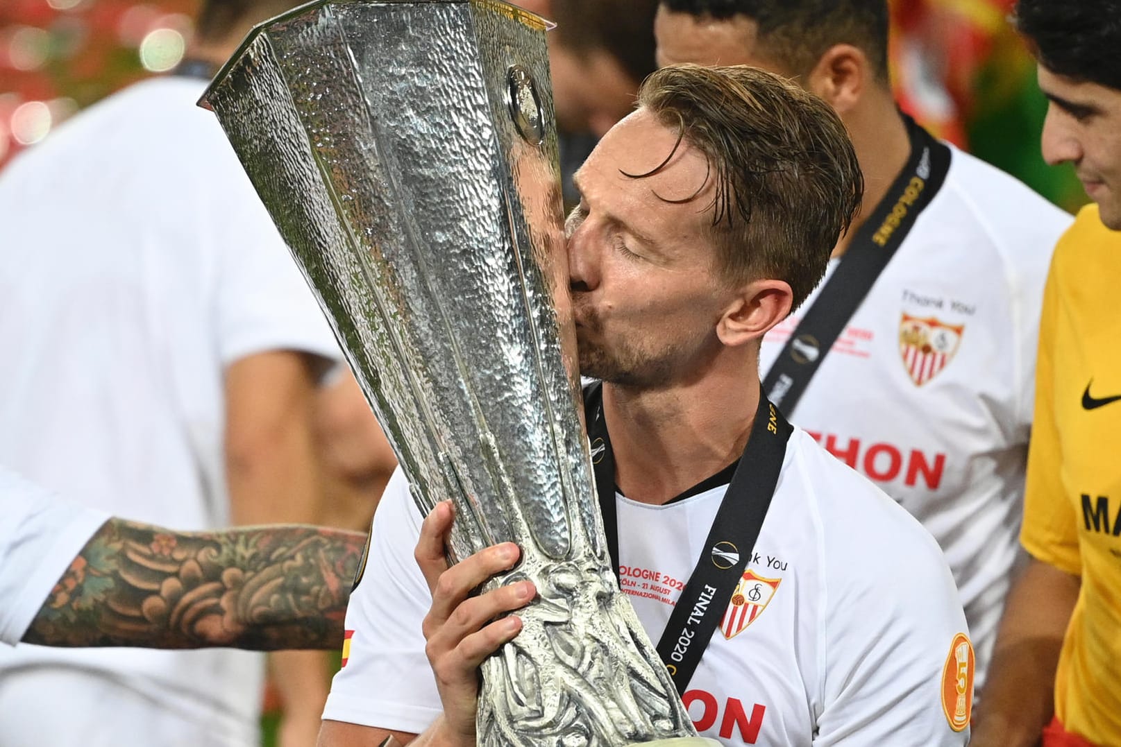 Ex-Gladbacher als Matchwinner: Luuk de Jong erzielte für Sevilla im Europa-League-Finale gegen Inter zwei Tore. Von 2012 bis 2014 gelangen ihm in Mönchengladbach lediglich sechs Ligatreffer.