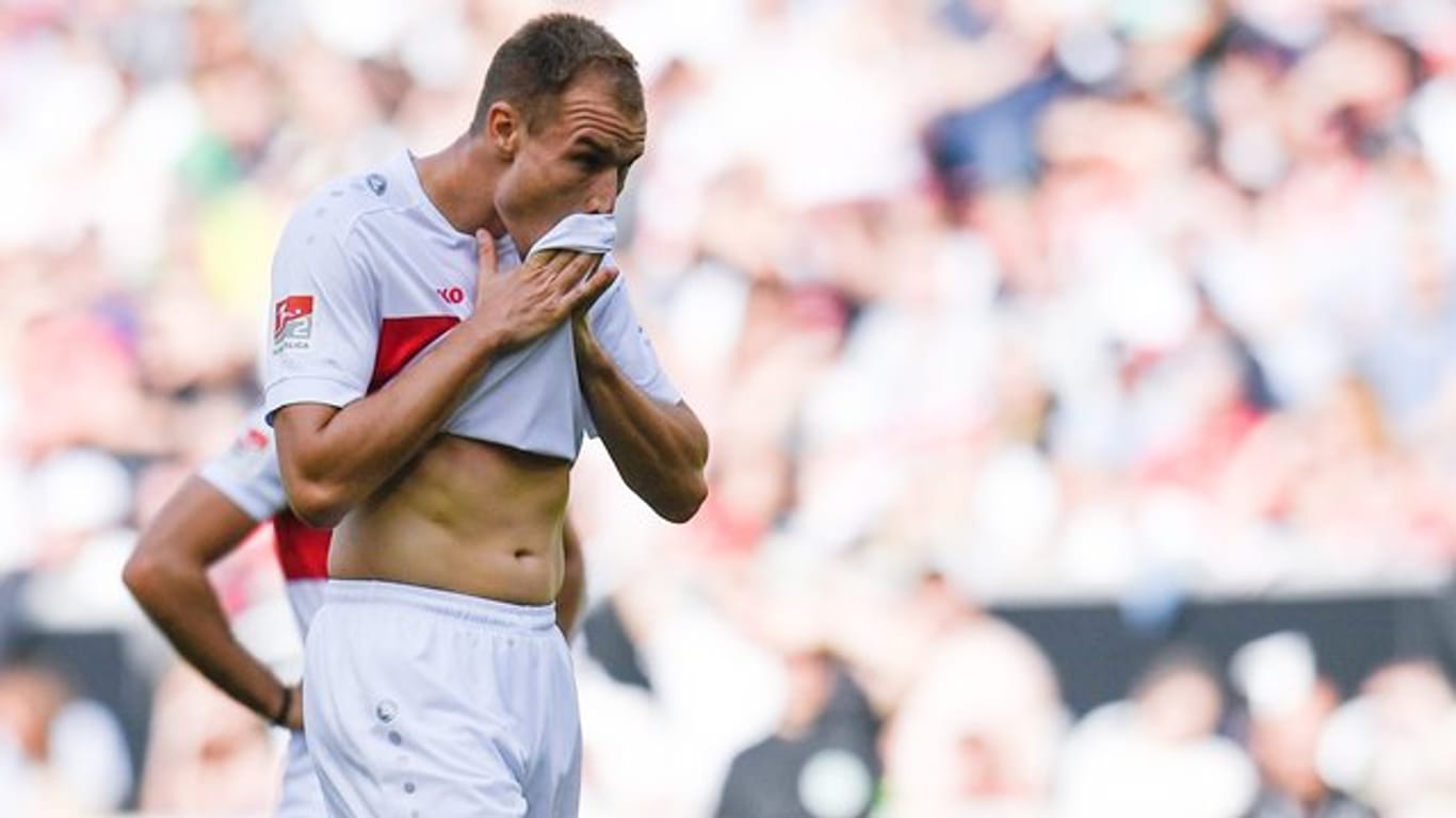 Holger Badstuber vom VfB Stuttgart reagiert im Spiel