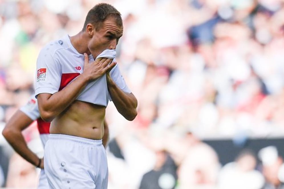 Holger Badstuber vom VfB Stuttgart reagiert im Spiel
