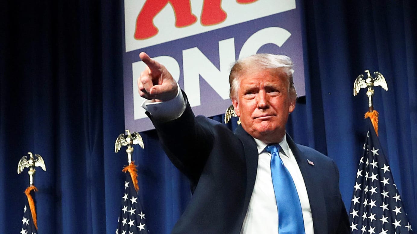 Donald Trump beim Parteitag der Republikaner: Die Delegierten nominierten ihn für eine zweite Amtszeit.